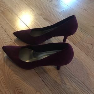Burgundy Velvet Heels